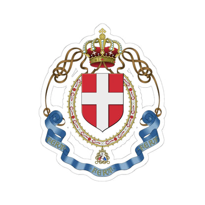 Lesser coat of arms of the Kingdom of Italy 1943-1943 (Italy) (Coat of Arms) STICKER Vinyl Kiss-Cut Decal 6 Inch White - The Sticker Space