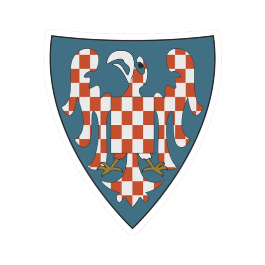 Lesser coat of arms of the Margraviate of Moravia Wenceslaus II (Czech Republic) (Coat of Arms) STICKER Vinyl Kiss-Cut Decal 2 Inch White - The Sticker Space