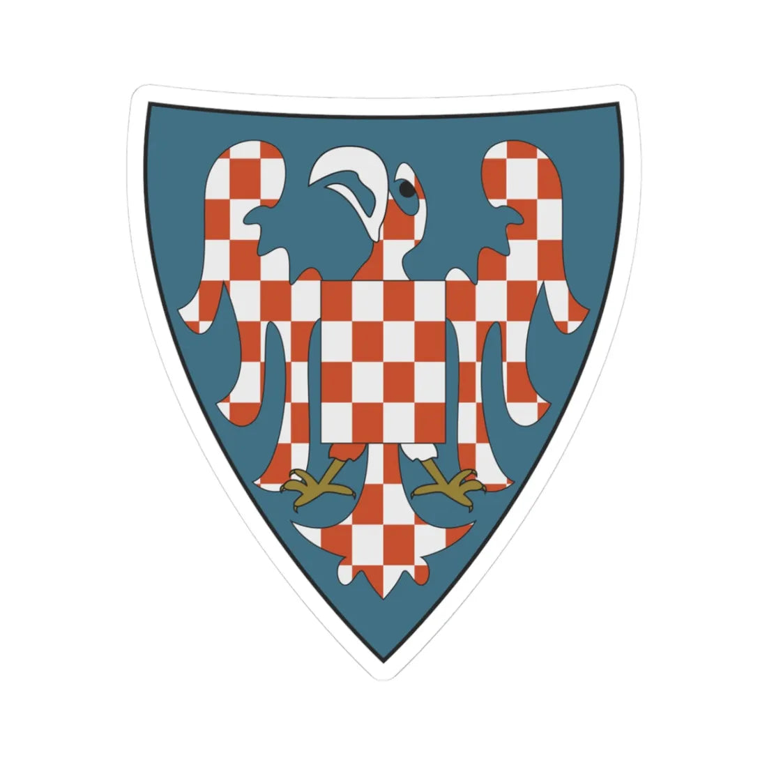 Lesser coat of arms of the Margraviate of Moravia Wenceslaus II (Czech Republic) (Coat of Arms) STICKER Vinyl Kiss-Cut Decal 3 Inch White - The Sticker Space