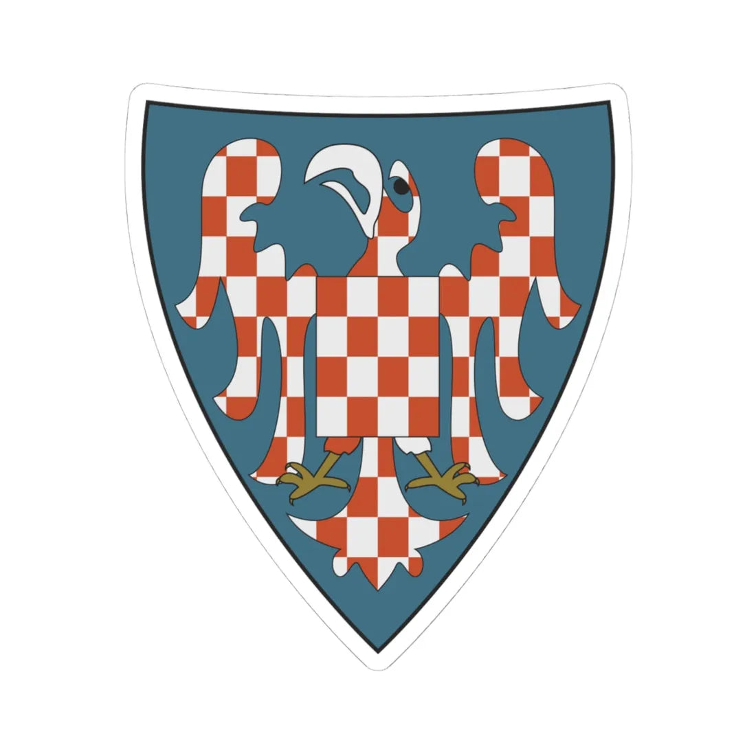 Lesser coat of arms of the Margraviate of Moravia Wenceslaus II (Czech Republic) (Coat of Arms) STICKER Vinyl Kiss-Cut Decal 4 Inch White - The Sticker Space