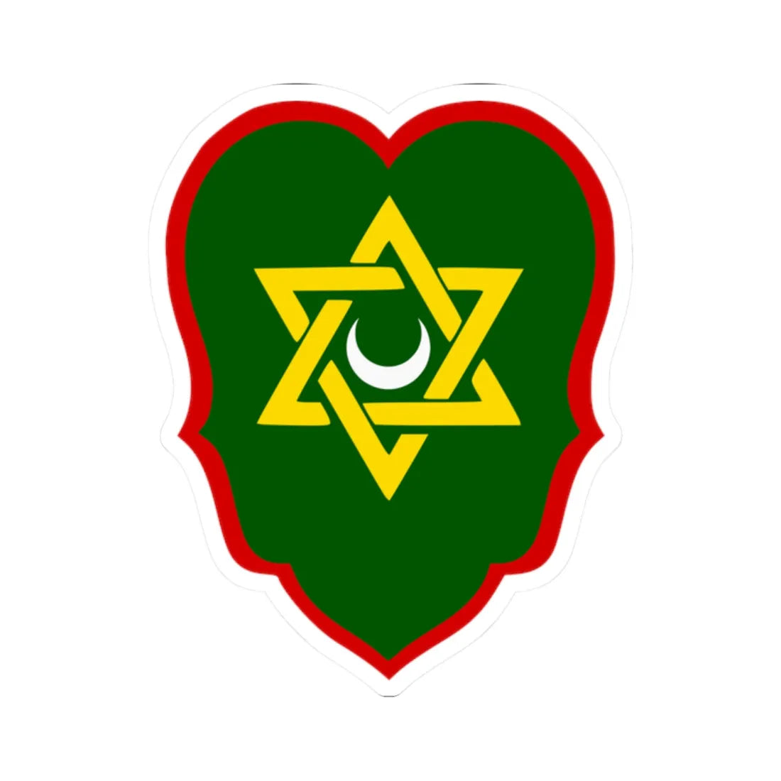 Lesser coat of arms of the Regency of Algiers (Algeria) (Coat of Arms) STICKER Vinyl Kiss-Cut Decal 2 Inch White - The Sticker Space