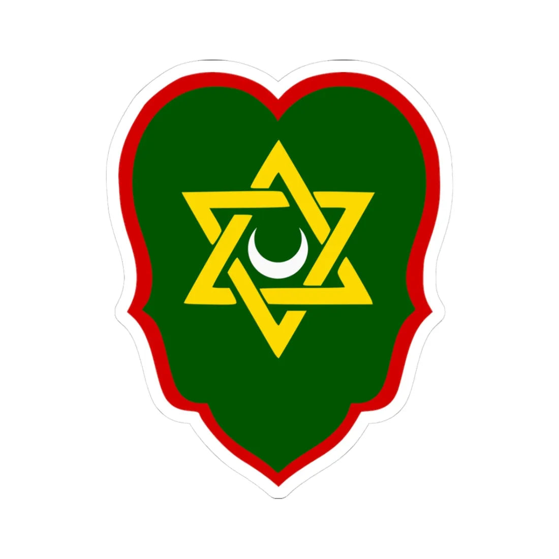 Lesser coat of arms of the Regency of Algiers (Algeria) (Coat of Arms) STICKER Vinyl Kiss-Cut Decal 3 Inch White - The Sticker Space