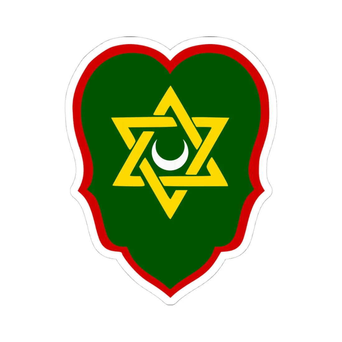 Lesser coat of arms of the Regency of Algiers (Algeria) (Coat of Arms) STICKER Vinyl Kiss-Cut Decal 4 Inch White - The Sticker Space