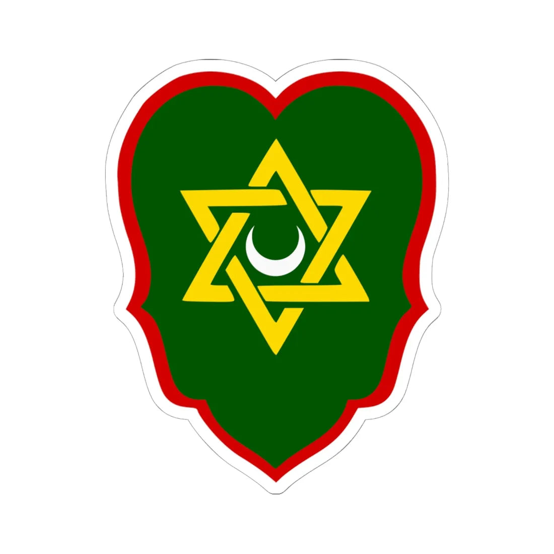 Lesser coat of arms of the Regency of Algiers (Algeria) (Coat of Arms) STICKER Vinyl Kiss-Cut Decal 6 Inch White - The Sticker Space