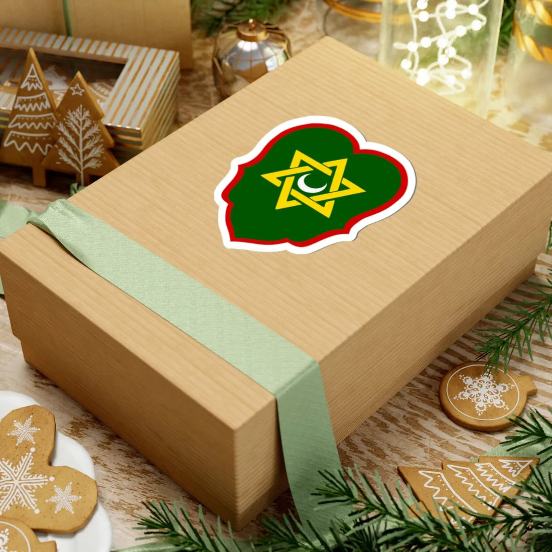 Lesser coat of arms of the Regency of Algiers (Algeria) (Coat of Arms) STICKER Vinyl Kiss-Cut Decal - The Sticker Space