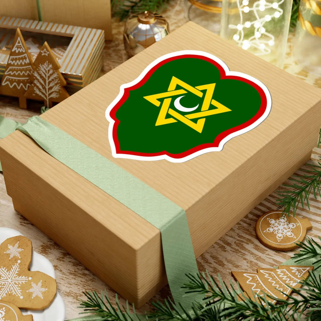 Lesser coat of arms of the Regency of Algiers (Algeria) (Coat of Arms) STICKER Vinyl Kiss-Cut Decal - The Sticker Space