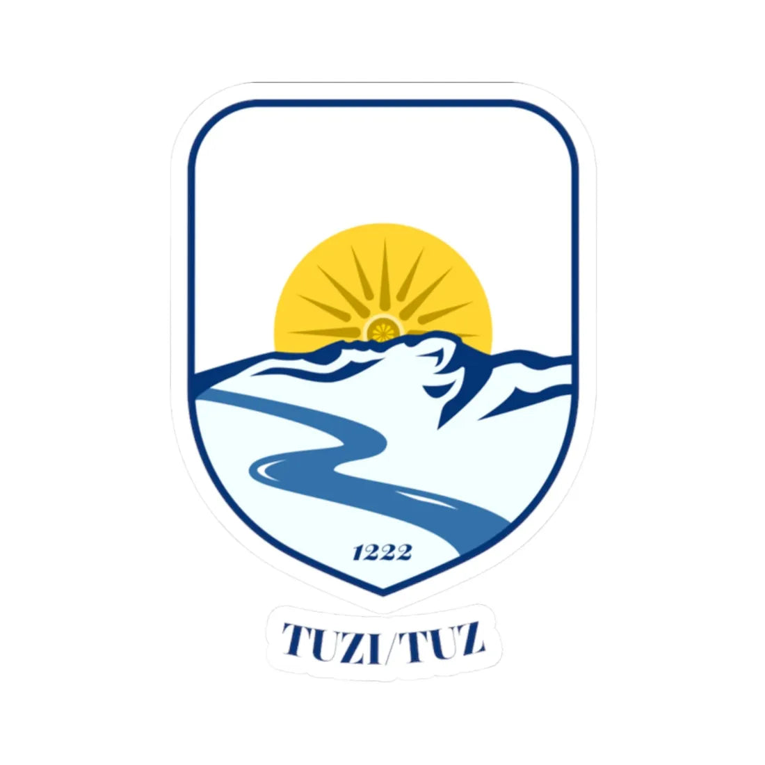 Lesser coat of arms of Tuzi (Montenegro) (Coat of Arms) STICKER Vinyl Kiss-Cut Decal 2 Inch White - The Sticker Space