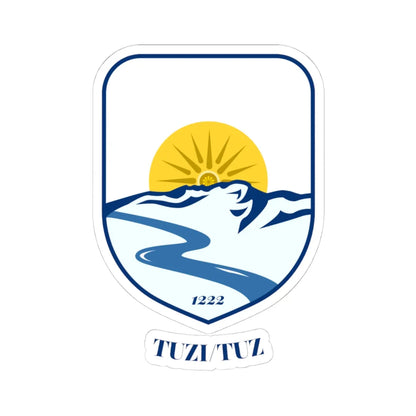 Lesser coat of arms of Tuzi (Montenegro) (Coat of Arms) STICKER Vinyl Kiss-Cut Decal 4 Inch White - The Sticker Space