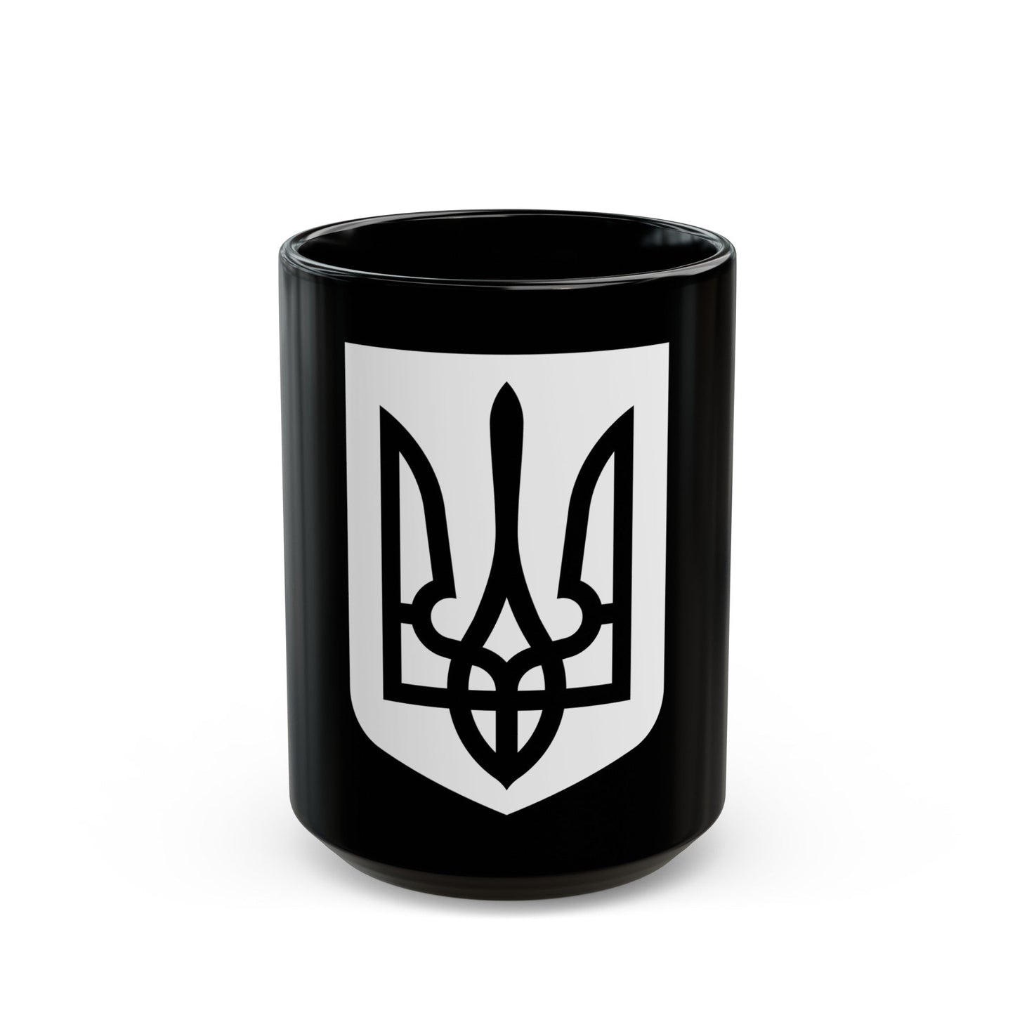 Lesser Coat of Arms of Ukraine 2 - Black Coffee Mug-15oz-The Sticker Space