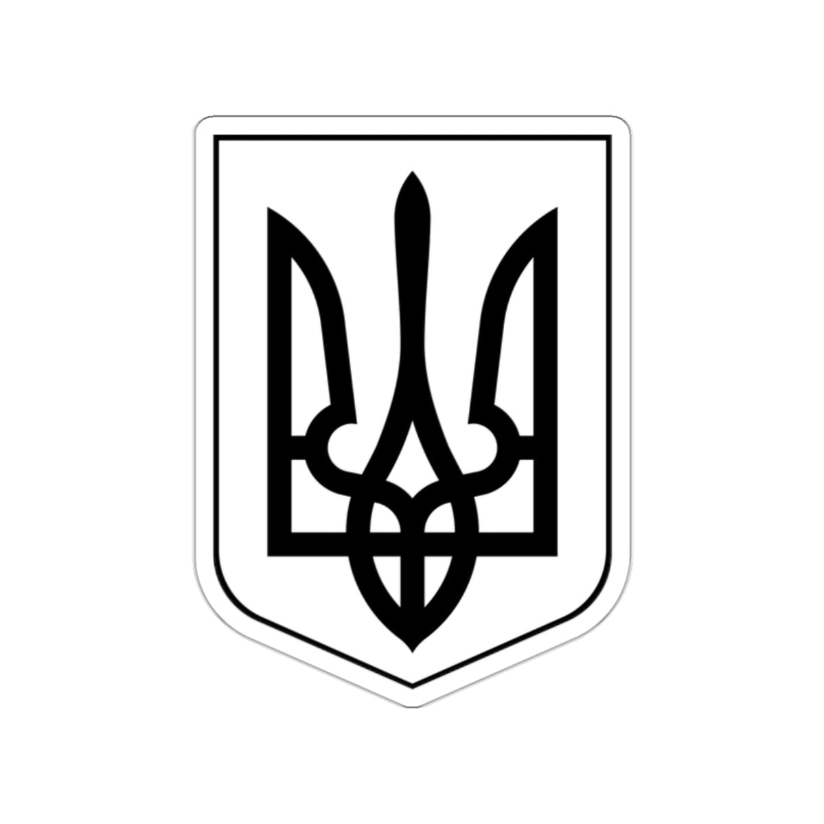 Lesser Coat of Arms of Ukraine 2 STICKER Vinyl Die-Cut Decal-White-The Sticker Space