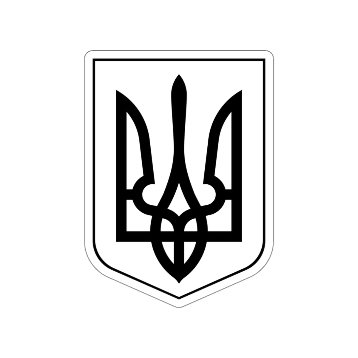 Lesser Coat of Arms of Ukraine 2 STICKER Vinyl Die-Cut Decal-White-The Sticker Space