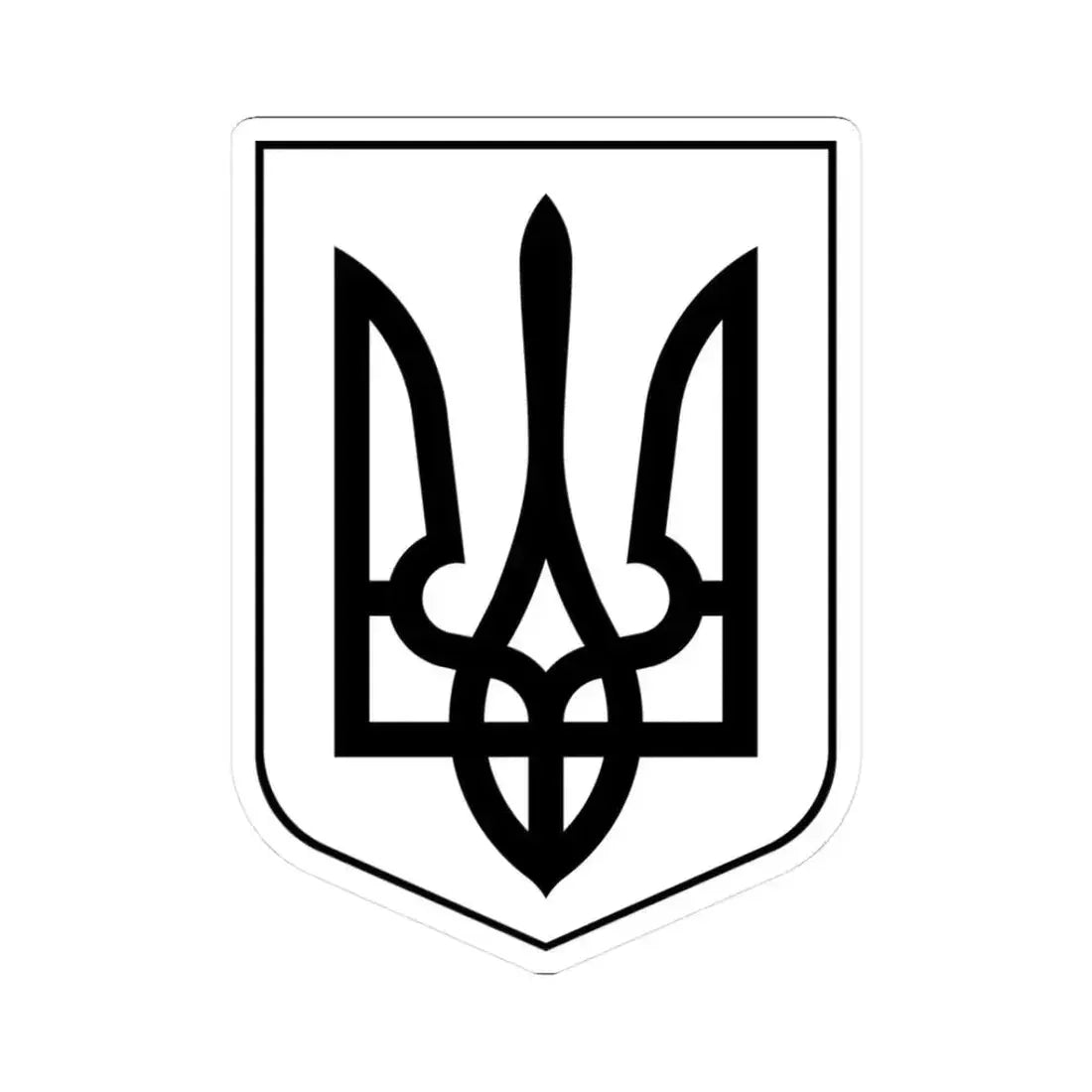 Lesser Coat of Arms of Ukraine 2 - STICKER Vinyl Kiss-Cut Decal 3 Inch White - The Sticker Space