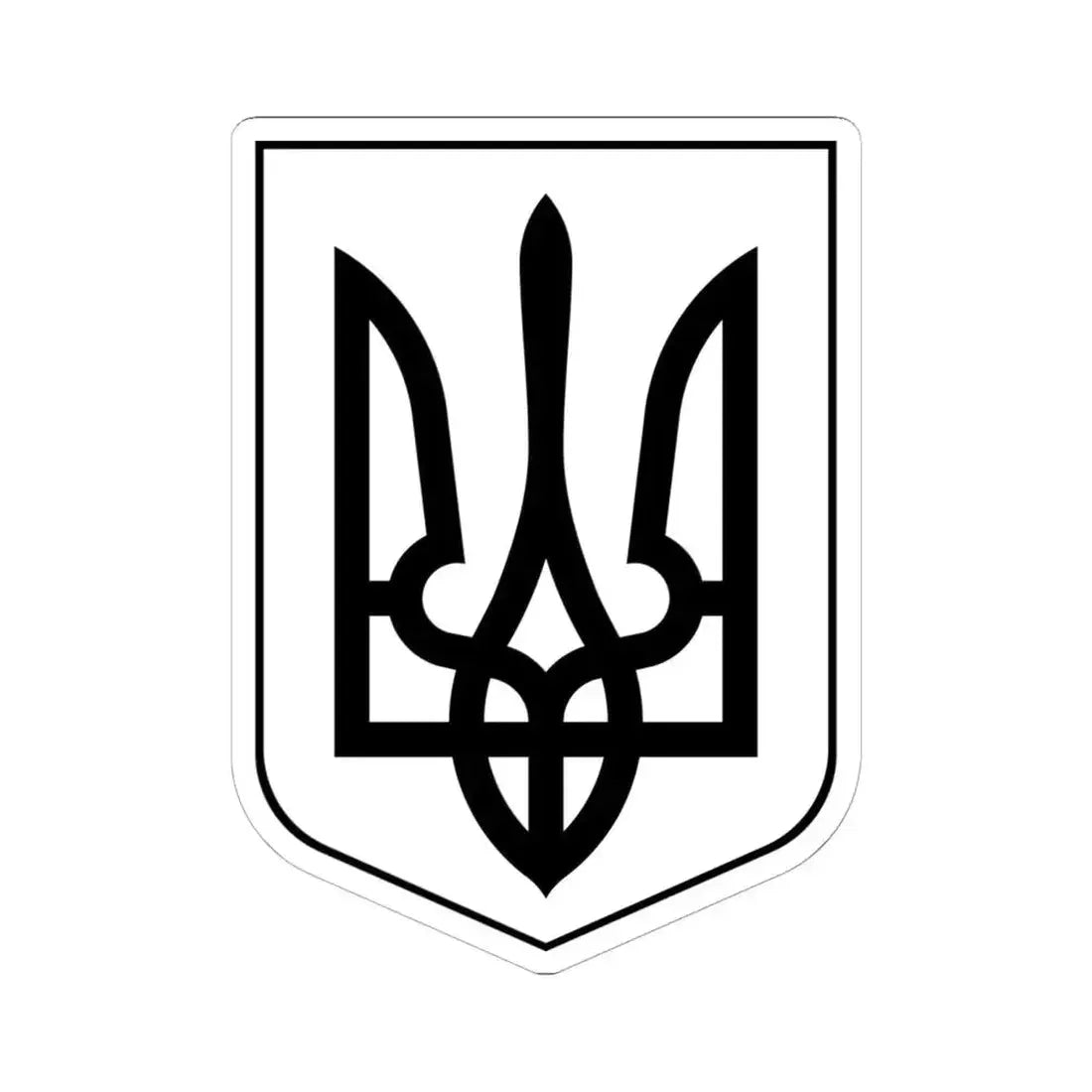 Lesser Coat of Arms of Ukraine 2 - STICKER Vinyl Kiss-Cut Decal 6 Inch White - The Sticker Space