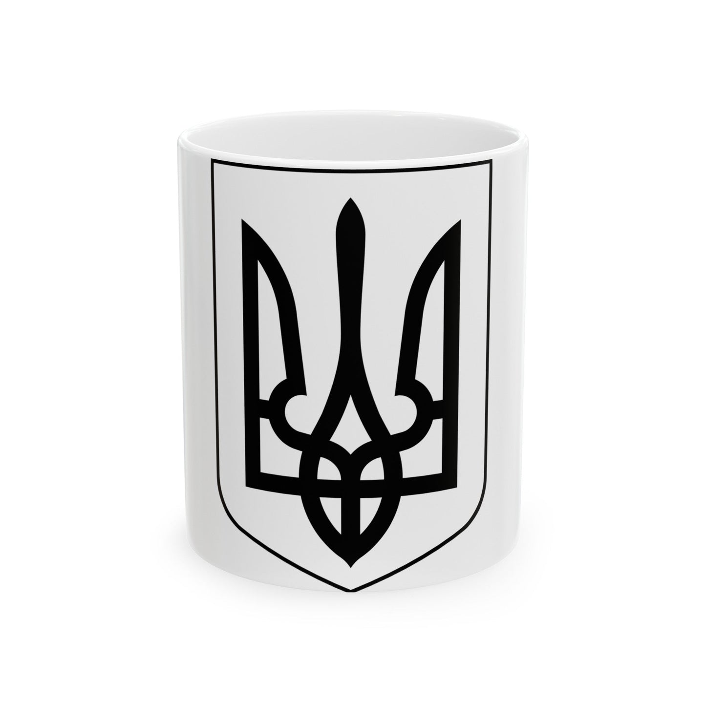 Lesser Coat of Arms of Ukraine 2 - White Coffee Mug-11oz-The Sticker Space