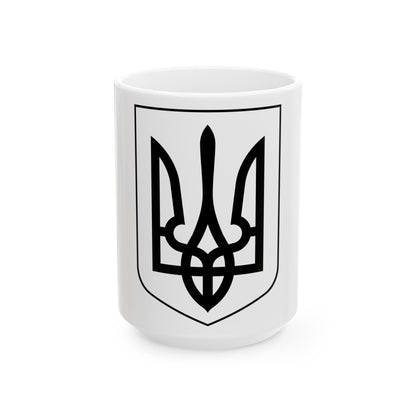 Lesser Coat of Arms of Ukraine 2 - White Coffee Mug-15oz-The Sticker Space