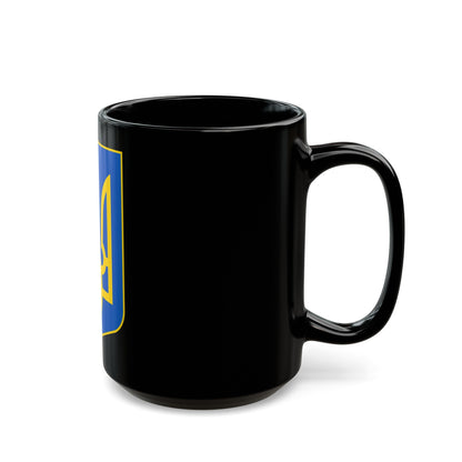 Lesser Coat of Arms of Ukraine - Black Coffee Mug-The Sticker Space