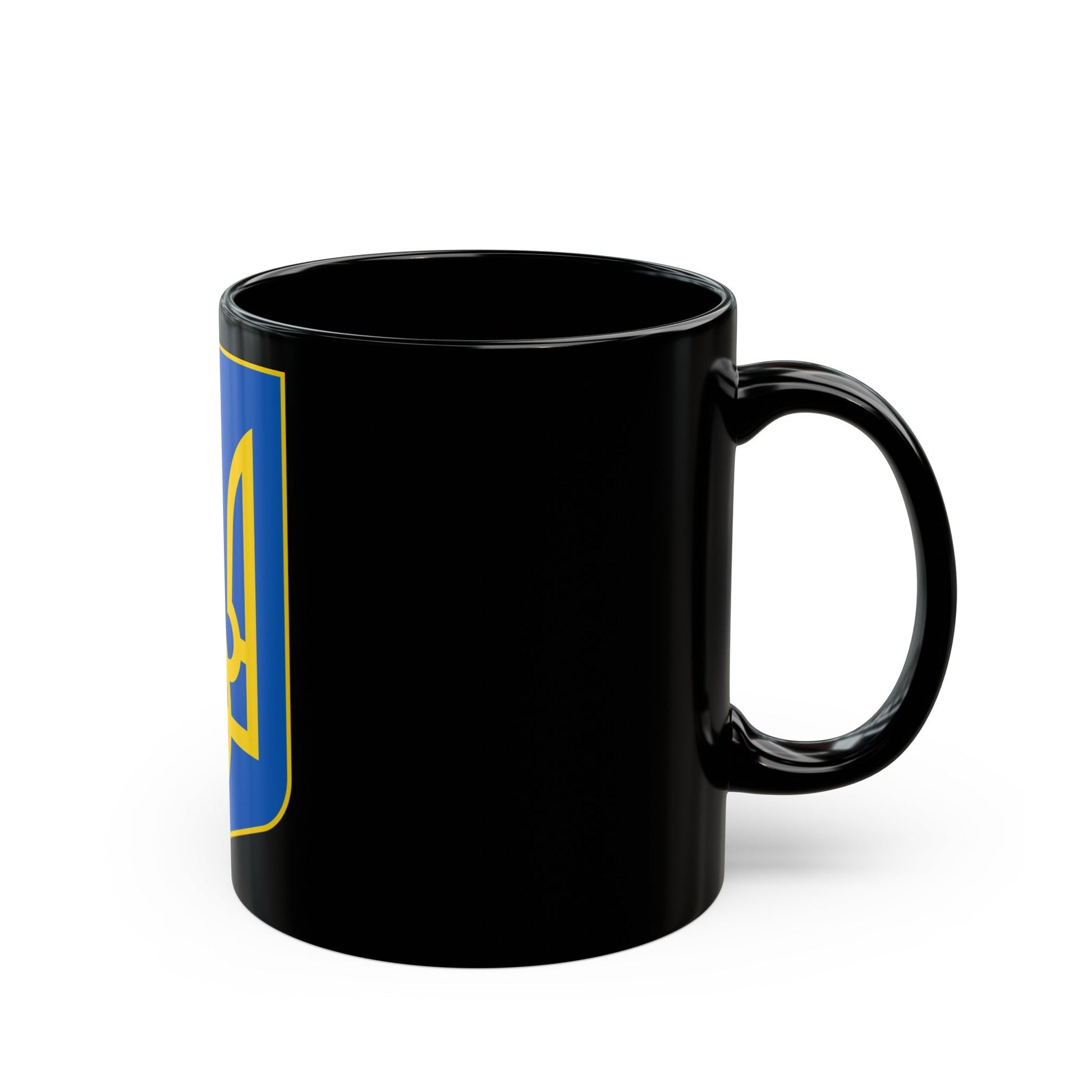 Lesser Coat of Arms of Ukraine - Black Coffee Mug-The Sticker Space