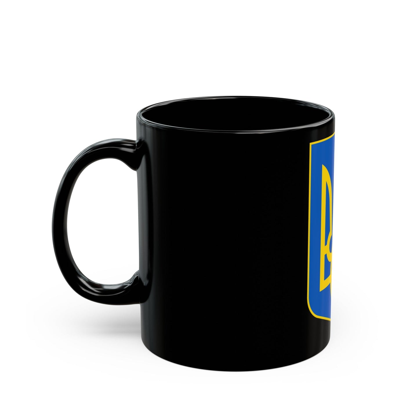 Lesser Coat of Arms of Ukraine - Black Coffee Mug-The Sticker Space