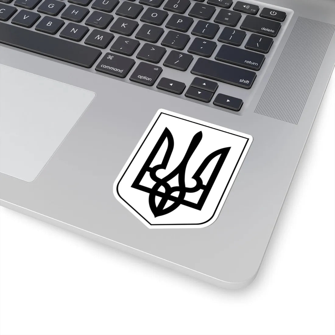 Lesser Coat of Arms of Ukraine bw (Ukraine) (Coat of Arms) STICKER Vinyl Kiss-Cut Decal - The Sticker Space