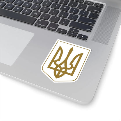 Lesser Coat of Arms of Ukraine gold (Ukraine) (Coat of Arms) STICKER Vinyl Kiss-Cut Decal - The Sticker Space