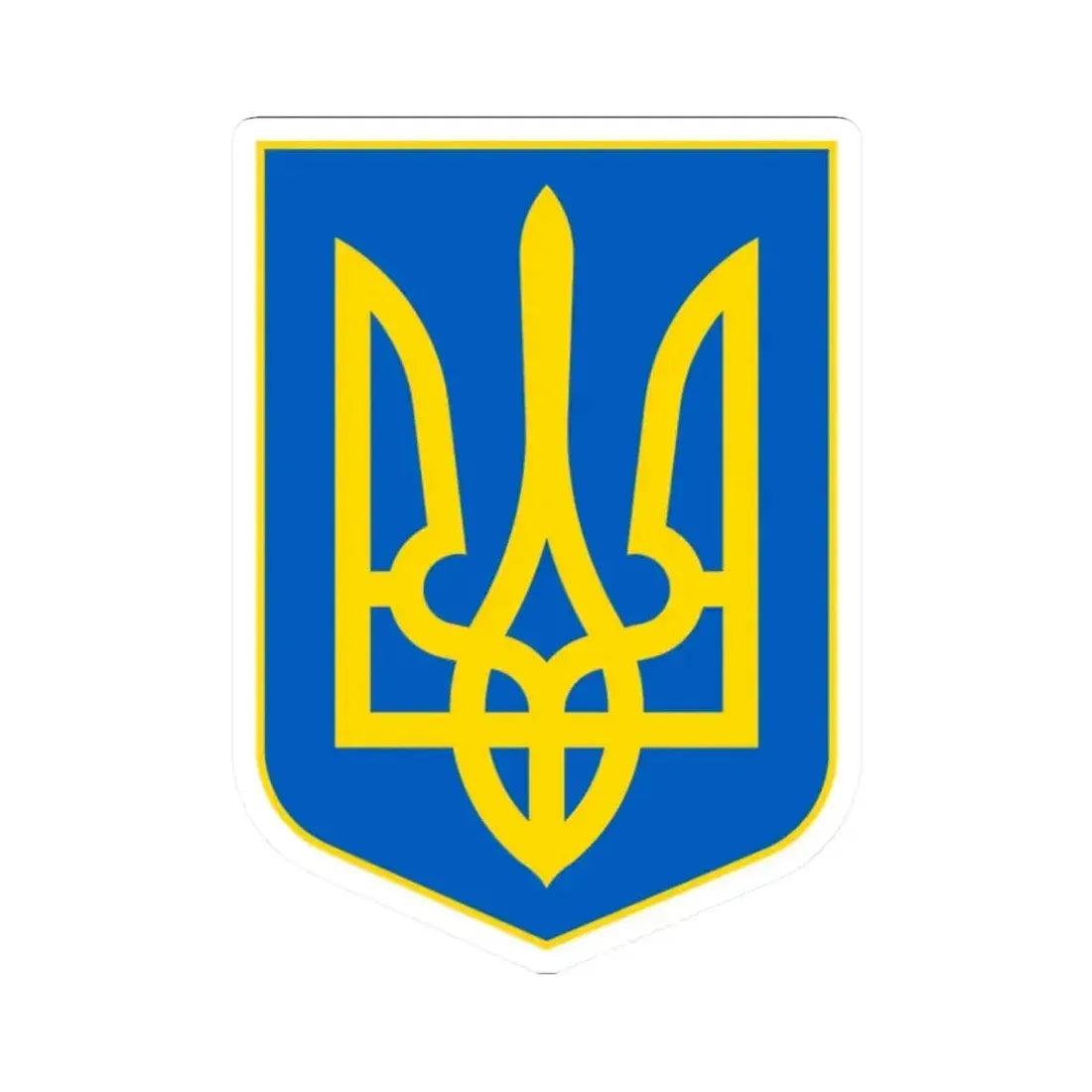 Lesser Coat of Arms of Ukraine - STICKER Vinyl Kiss-Cut Decal 2 Inch White - The Sticker Space