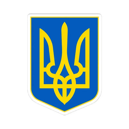 Lesser Coat of Arms of Ukraine - STICKER Vinyl Kiss-Cut Decal 4 Inch White - The Sticker Space