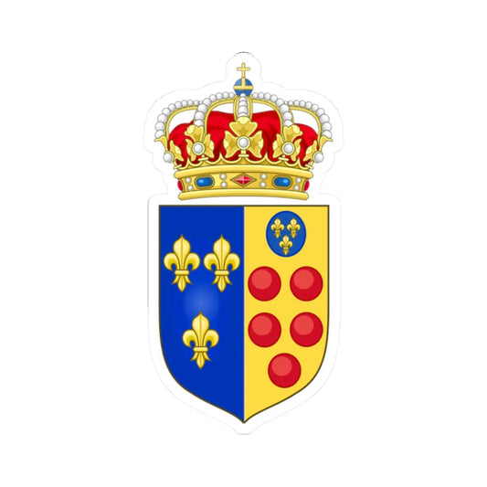 Lesser crowned Arms of Etruria (Italy) (Coat of Arms) STICKER Vinyl Kiss-Cut Decal 2 Inch White - The Sticker Space
