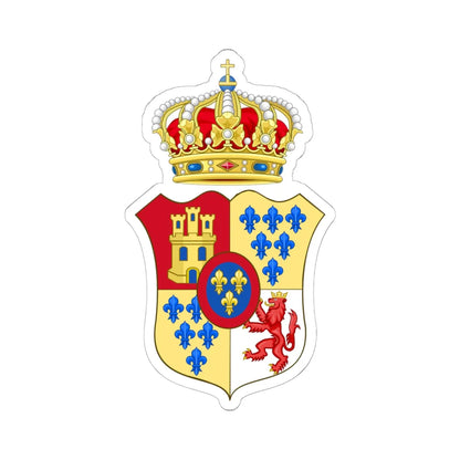 Lesser Ducal Coat of Arms of Parma 1748-1802 (Italy) (Coat of Arms) STICKER Vinyl Kiss-Cut Decal 6 Inch White - The Sticker Space