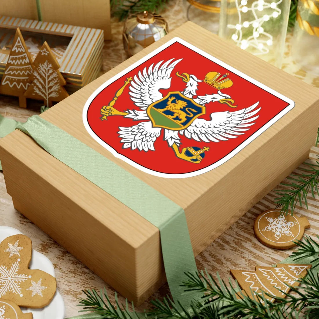 Lesser Royal Arms of Montenegro (Montenegro) (Coat of Arms) STICKER Vinyl Kiss-Cut Decal - The Sticker Space