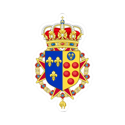 Lesser Royal Coat of Arms of Etruria (Italy) (Coat of Arms) STICKER Vinyl Kiss-Cut Decal 2 Inch White - The Sticker Space
