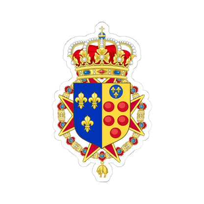 Lesser Royal Coat of Arms of Etruria (Italy) (Coat of Arms) STICKER Vinyl Kiss-Cut Decal 6 Inch White - The Sticker Space