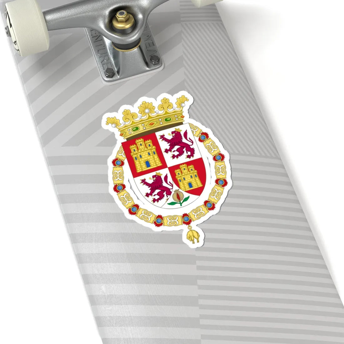 Lesser Royal Coat of Arms of Spain c.1504-1580 (Spain) (Coat of Arms) STICKER Vinyl Kiss-Cut Decal - The Sticker Space