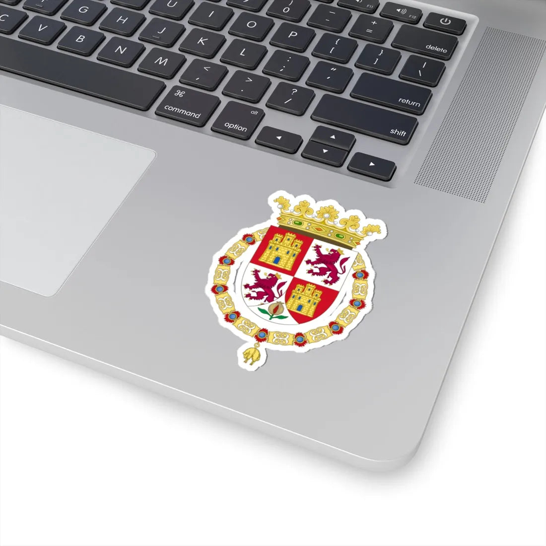 Lesser Royal Coat of Arms of Spain c.1504-1580 (Spain) (Coat of Arms) STICKER Vinyl Kiss-Cut Decal - The Sticker Space