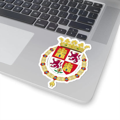 Lesser Royal Coat of Arms of Spain c.1504-1580 (Spain) (Coat of Arms) STICKER Vinyl Kiss-Cut Decal - The Sticker Space