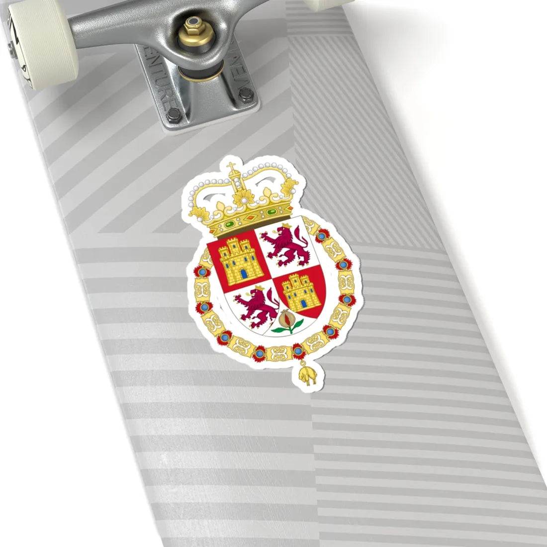 Lesser Royal Coat of Arms of Spain c.1668-1700 (Spain) (Coat of Arms) STICKER Vinyl Kiss-Cut Decal - The Sticker Space