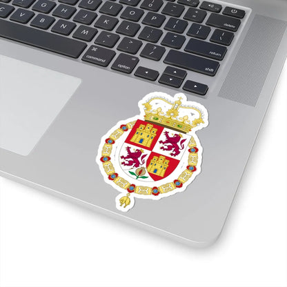 Lesser Royal Coat of Arms of Spain c.1668-1700 (Spain) (Coat of Arms) STICKER Vinyl Kiss-Cut Decal - The Sticker Space