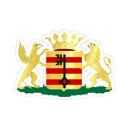 Lessines wapen HRVA 1818 (Belgium) (Coat of Arms) STICKER Vinyl Kiss-Cut Decal 6 Inch White - The Sticker Space