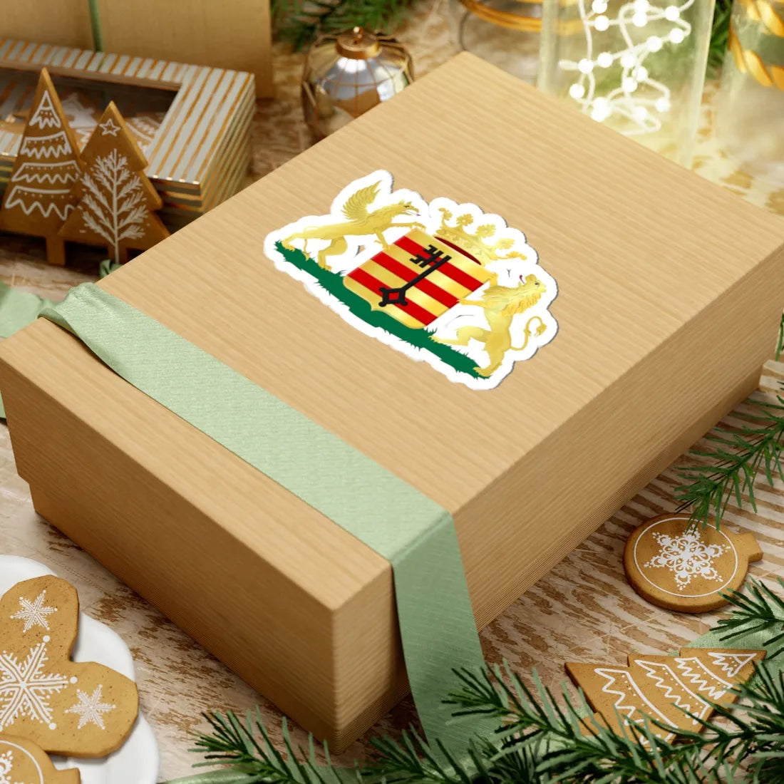 Lessines wapen HRVA 1818 (Belgium) (Coat of Arms) STICKER Vinyl Kiss-Cut Decal - The Sticker Space