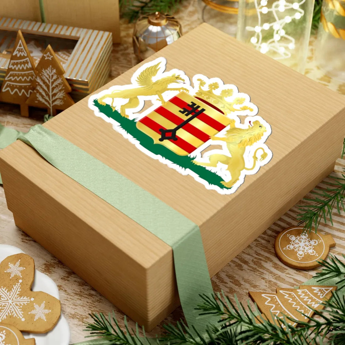 Lessines wapen HRVA 1818 (Belgium) (Coat of Arms) STICKER Vinyl Kiss-Cut Decal - The Sticker Space