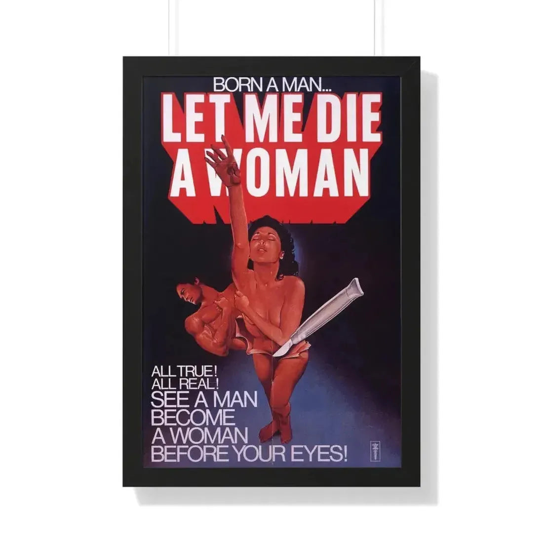 LET ME DIE A WOMAN 1977 - Framed Movie Poster - The Sticker Space
