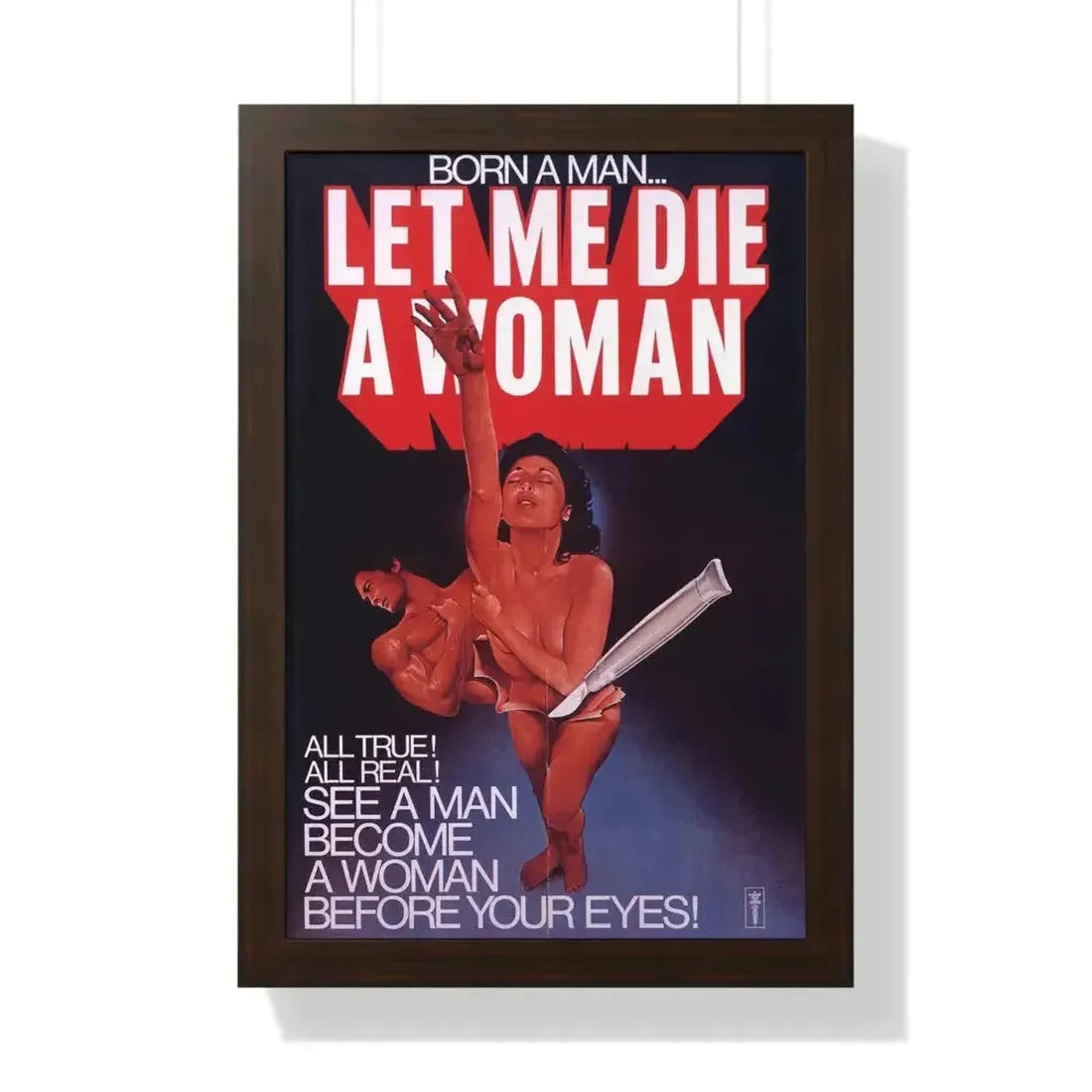 LET ME DIE A WOMAN 1977 - Framed Movie Poster - The Sticker Space
