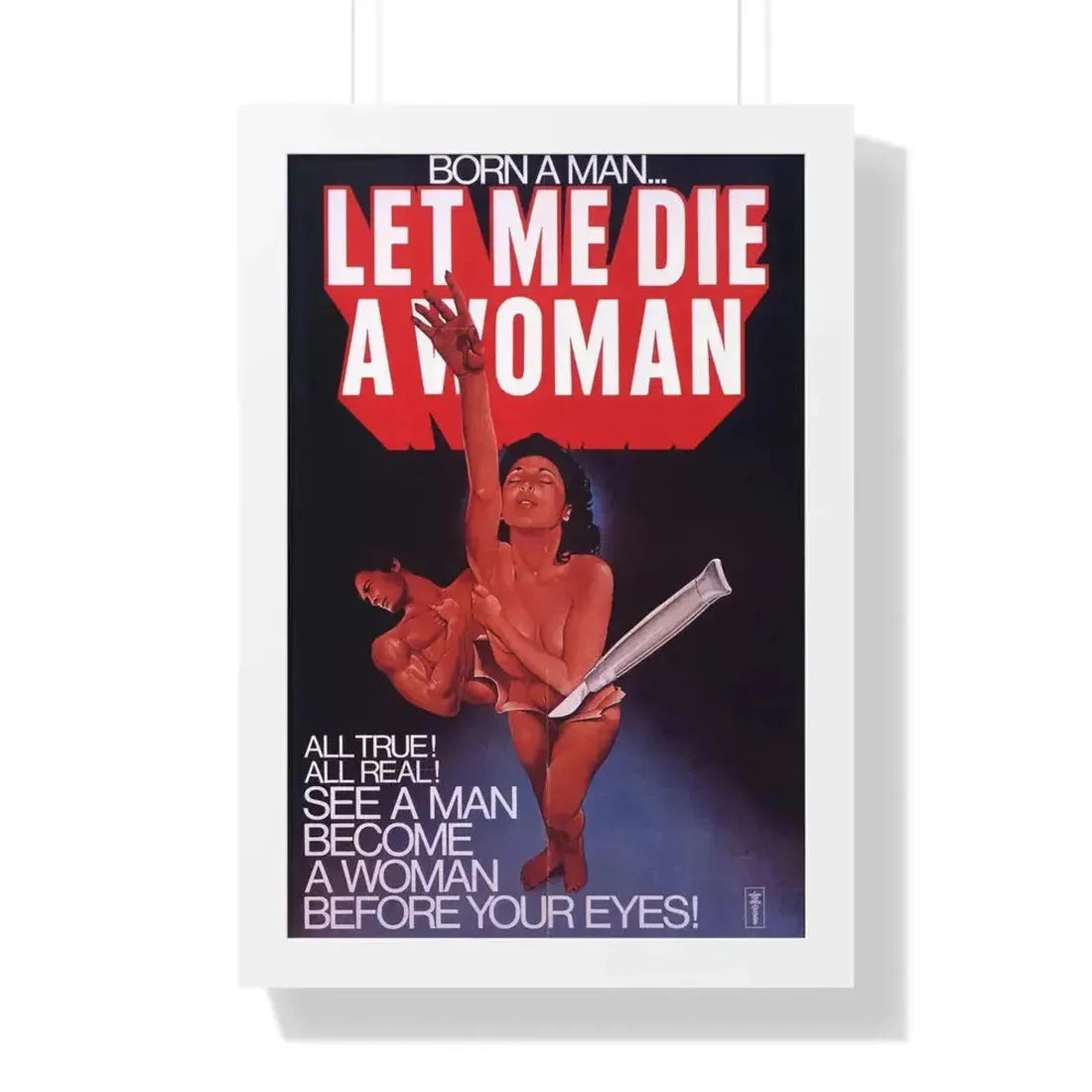 LET ME DIE A WOMAN 1977 - Framed Movie Poster - The Sticker Space