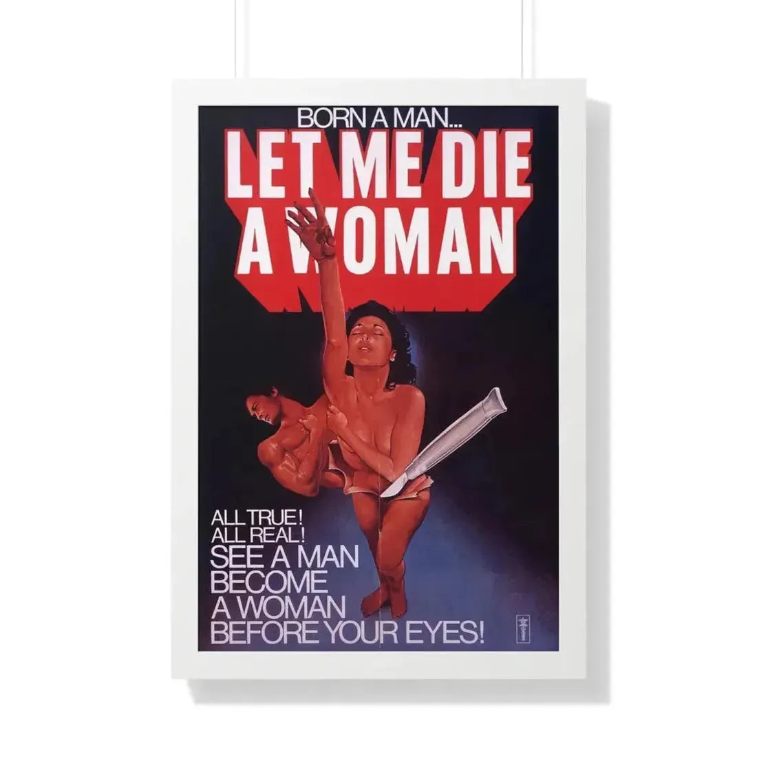 LET ME DIE A WOMAN 1977 - Framed Movie Poster - The Sticker Space