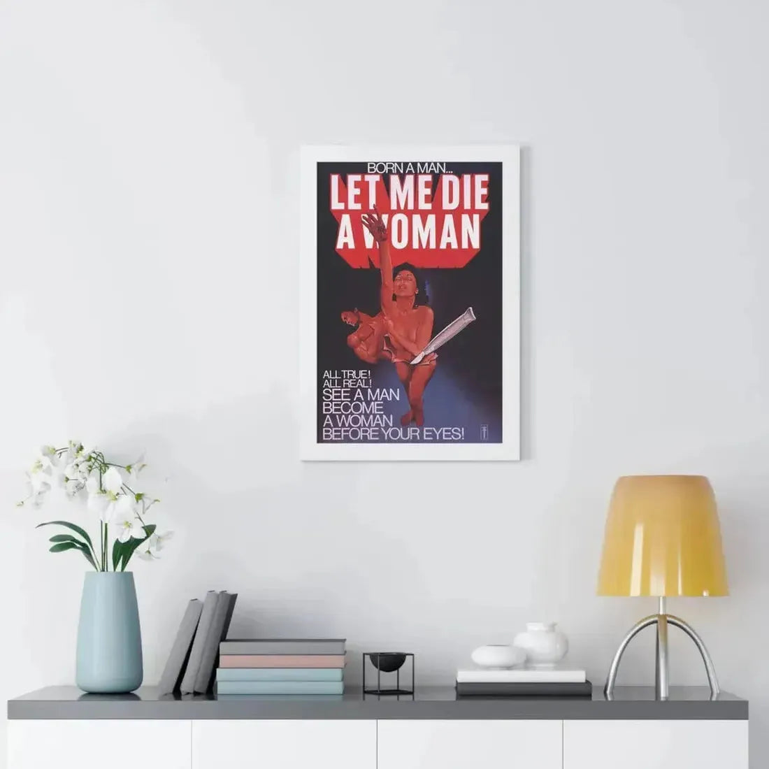 LET ME DIE A WOMAN 1977 - Framed Movie Poster - The Sticker Space