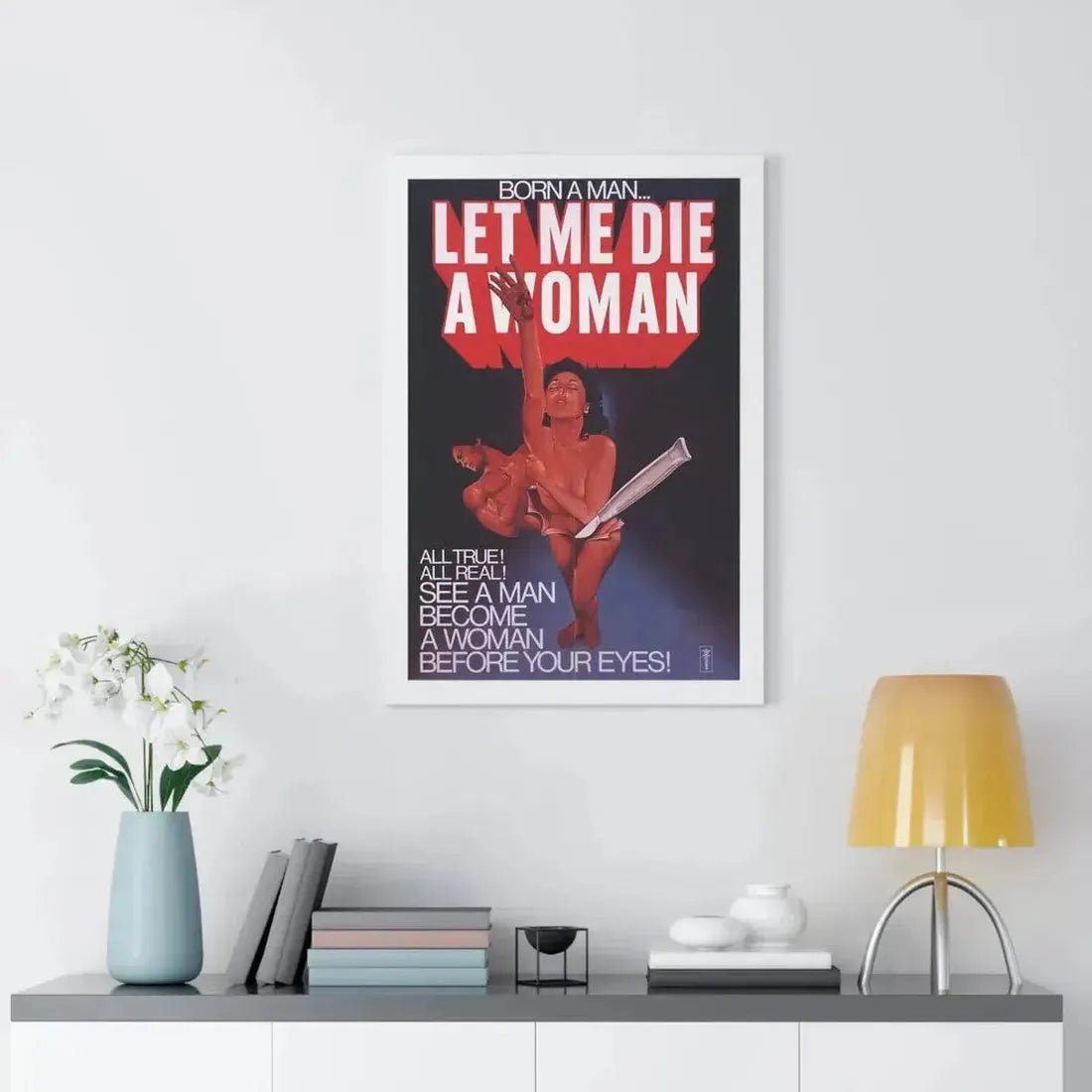 LET ME DIE A WOMAN 1977 - Framed Movie Poster - The Sticker Space