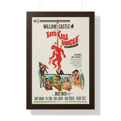 LET'S KILL UNCLE 1966 - Framed Movie Poster 16″ x 24″ Walnut - The Sticker Space
