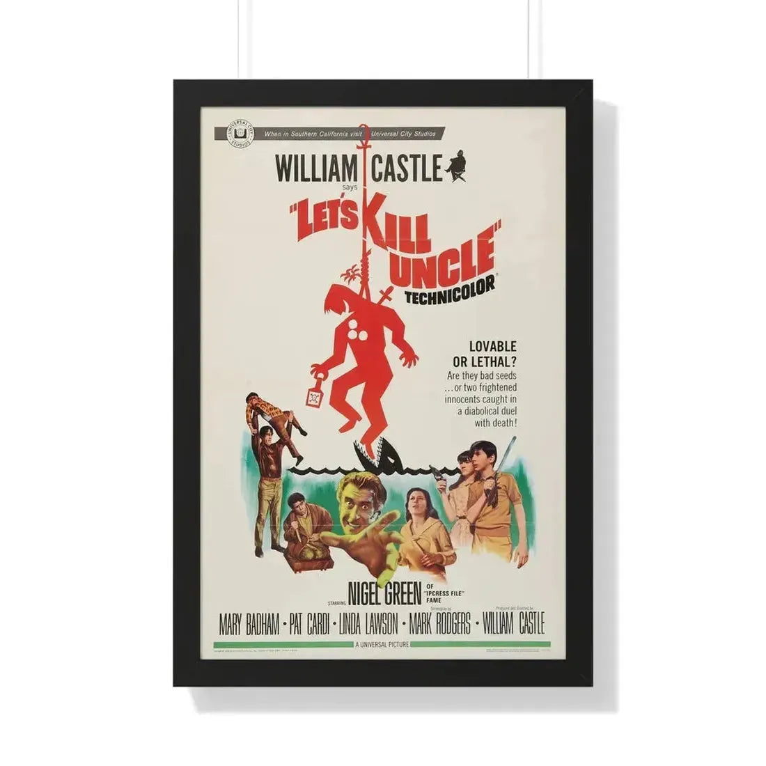 LET'S KILL UNCLE 1966 - Framed Movie Poster 20" x 30" Black - The Sticker Space