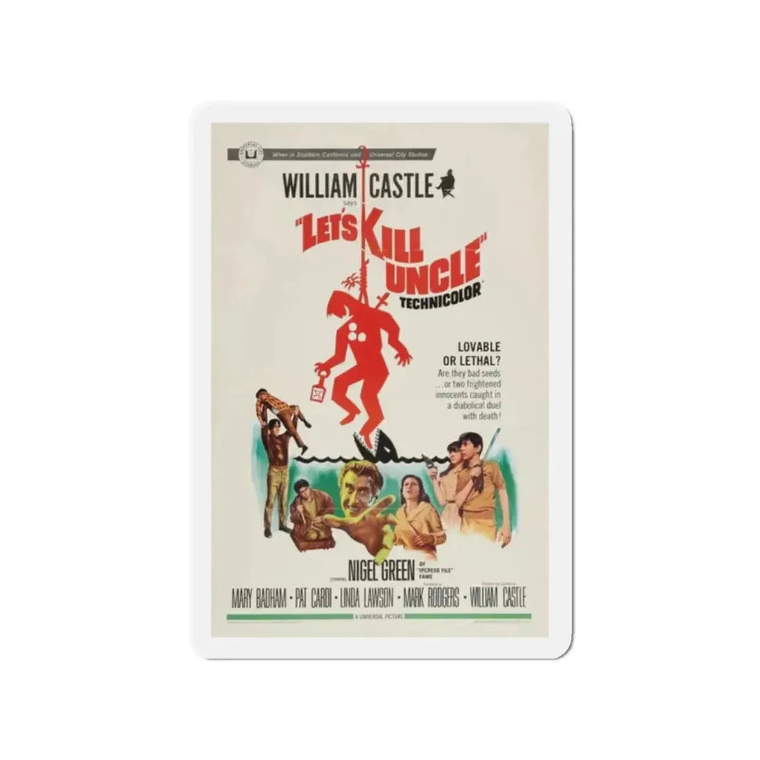 LET'S KILL UNCLE 1966 Movie Poster - Refrigerator Magnet - The Sticker Space