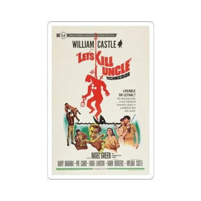 LET'S KILL UNCLE 1966 Movie Poster - STICKER Vinyl Kiss-Cut Decal 2 Inch White - The Sticker Space