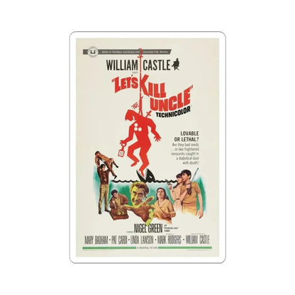 LET'S KILL UNCLE 1966 Movie Poster - STICKER Vinyl Kiss-Cut Decal 4 Inch White - The Sticker Space